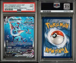 2021 POKEMON SWSH VAPOREON VMAX PREMIUM COLLECTION FULL ART/VAPOREON VMAX PSA 9 - Image 3