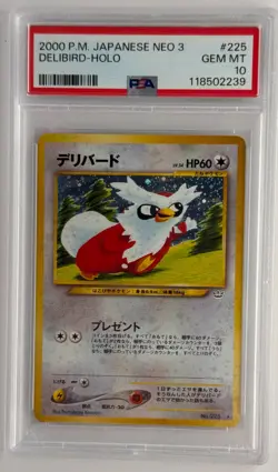 2000 POKEMON JPN NEO 3 #225 DELIBIRD-HOLO PSA 10 - Image 1