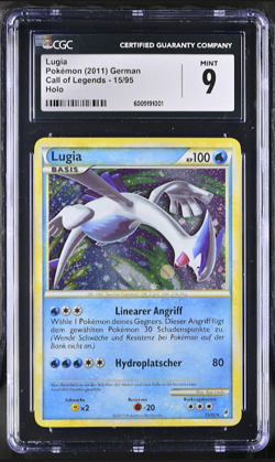 Pokemon TCG – Lugia 15/95 - Call of Legends 2011 – CGC 9 - Pop 6 - Deutsch - Image 1