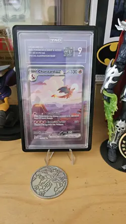 🔥Pokemon 151- Charizard EX #199 TAG 9 MINT - WITH EXTENDED ART & CASE!! - Image 4