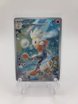 NM Raboot Illustration Rare Full Art Holo 147/142 Stellar Crown Pokemon - Image 1