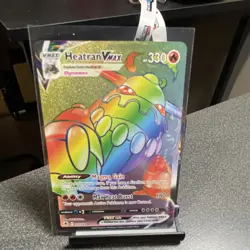 Pokemon Heatran VMAX Secret Rare Full Art Holo 330 HP 191/189 Swsh10 - Image 1