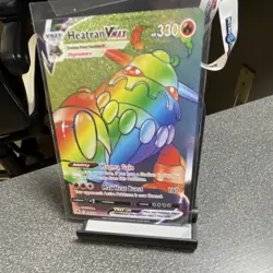 Pokemon Heatran VMAX Secret Rare Full Art Holo 330 HP 191/189 Swsh10 - Image 3