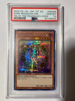 PSA 10 Dark Magician Girl Tin Of The Pharoahs Gods Yu-Gi-Oh! MP22-EN268 - Image 1