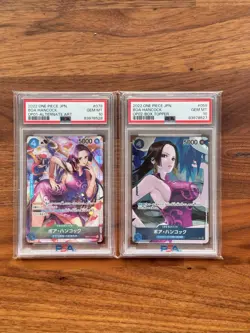 Boa Hancock OP01-078 Sr and OP02-059 Box Topper PSA10 Japanese One Piece TCG - Image 1