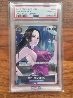 Boa Hancock OP01-078 Sr and OP02-059 Box Topper PSA10 Japanese One Piece TCG - Image 2