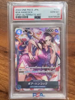 Boa Hancock OP01-078 Sr and OP02-059 Box Topper PSA10 Japanese One Piece TCG - Image 3