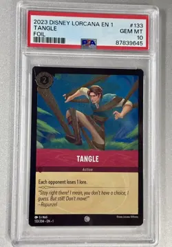 2023 Disney Lorcana The First Chapter Foil Tangle #133 PSA 10 GEM MT EN 1 - Image 1