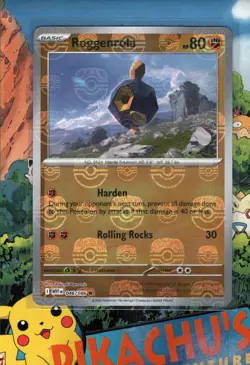 Pokemon TCG Roggenrola 046/086 (Master Ball Pattern) Sv: White Flare Holo NM/M - Image 1