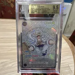 Bandai One Piece Monkey D. Luffy A Fist of Divine Speed Gold Foil SP Beckett 9.5 - Image 1