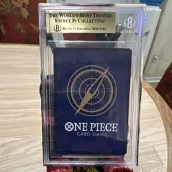 Bandai One Piece Monkey D. Luffy A Fist of Divine Speed Gold Foil SP Beckett 9.5 - Image 2