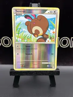 Sentret 80/123 Reverse Holo HeartGold SoulSilver Pokemon Card - Image 2