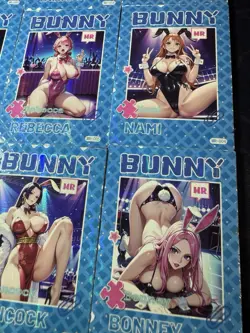 One Piece 9 x Collectible Character Anime Waifu Cards CCG Bunny Ladies Special - Image 4