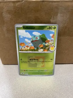001/132 Bulbasaur 2026 Pokemon Day League Stamped Promo Card Mega TCG Play - Image 3