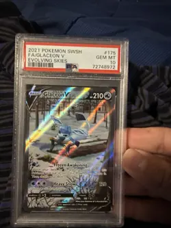 2021 Pokemon TCG SWSH Glaceon v Card #175 PSA 10 - Image 2