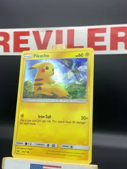 Pokemon Pikachu Shining Legends Cracked Ice Holo 28/73 HP60 Card 2017 - LP - Image 5