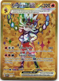 Cinderace ex - Promo SV: Scarlet & Violet Promo Cards SVP Fire Holo 163 NM - Image 1