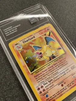 🔥 STRONG TAG 8 NM Charizard Base Set Unlimited Holo Pokemon Card 4/102 - Image 3