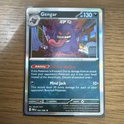 Pokemon Gengar POR Holo Stage 2 130HP Mind Jack 10+ 050/088 English TCG Card - Image 1