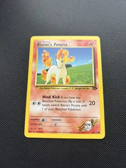 Pokemon Card Gym Challenge Blaine's Ponyta 64/132 WOTC - Image 2