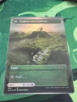 MTG English Cragcrown Pathway Timbercrown Pathway NM Foil Secret Lair - Image 2