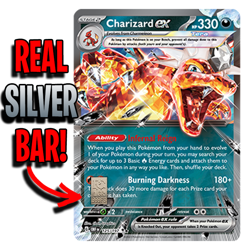 Pokemon, Obsidian Flames #125 CHARIZARD | .999 Pure 1 gr Silver Bar in Card! - Image 1