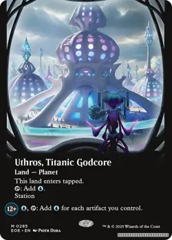 Uthros, Titanic Godcore (Borderless) [EOE - 285] - NM [Foil] TCG MTG - Image 1