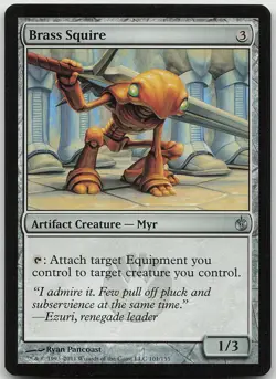 Brass Squire Uncommon Mirrodin Besieged NM/LP MTG - Image 1
