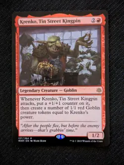 MTG - Krenko, Tin Street Kingpin ~ War of the Spark - Image 1