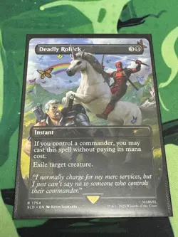 Deadpool Deadly Rollick NM / M Secret Lair Borderless NON FOIL - Image 1