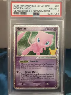 2021 Pokemon Celebrations Mew ex #88/92 Classic Collection PSA 10 Gem Mint Holo - Image 1