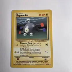 Pokemon TCG Magneton Fossil 11/62 Non Holo and Magnemite Base Set 53/102 Gen 1 - Image 2