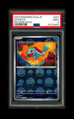 PSA 9 2023 Pokemon Japanese Squirtle Reverse Holo 007/165 Pokemon 151 - Image 1