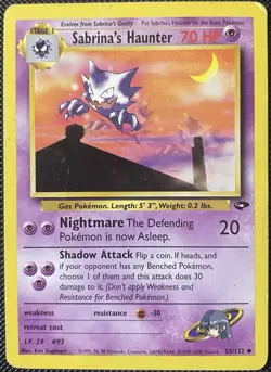 Sabrina's Haunter 55/132 Gym Challenge Regular *DAMAGED* Pokemon Card - Image 1