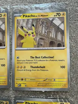 Pokemon TCG - Pikachu At The Museum Pokemon Card x 4 - Image 3
