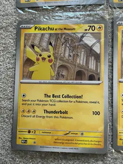 Pokemon TCG - Pikachu At The Museum Pokemon Card x 4 - Image 5