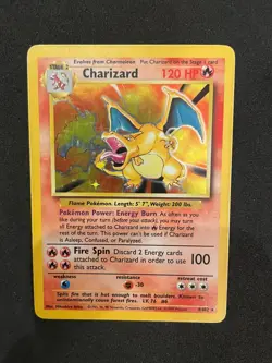 Pokemon TCG Charizard Base Set Holo Rare Card 4/102 Excellent Condition - Image 1