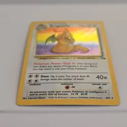 Pokemon Dragonite Fossil Holo Rare 4/62 100 HP Stage 2 1999 Wizards English - Image 1
