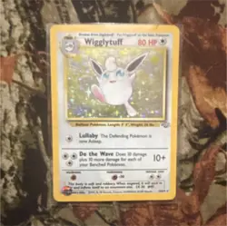Pokemon Wigglytuff 16/64 Jungle Holo Rare 80 HP English 1999 Card - Image 1