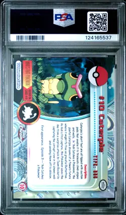 2000 TOPPS CHROME POKEMON T.V. #10 CATERPIE PSA 10 - Image 2