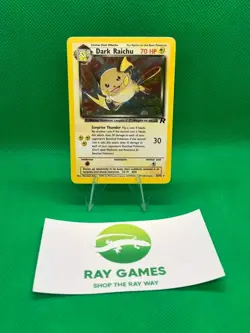 Pokemon TCG Dark Raichu 83/82 Team Rocket Unlimited Holo MP - Image 1