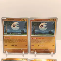 Pokemon Lunatone (Reverse Holo) NM Mega Evolution Playset x4 - Image 2