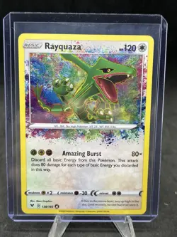 2020 Pokemon TCG Rayquaza 138/185 Amazing Rare Vivid Voltage NM - Image 1