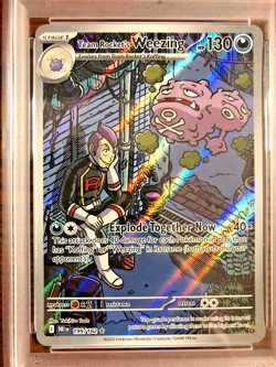 Team Rocket's Weezing Illustration Rare #199|PSA MINT 9|Destined Rivals|Pokemon - Image 2