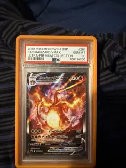 2019-2023 Pokemon SWSH Black Star Promos Charizard VM #SWSH261 PSA 10 Gem Mint - Image 1