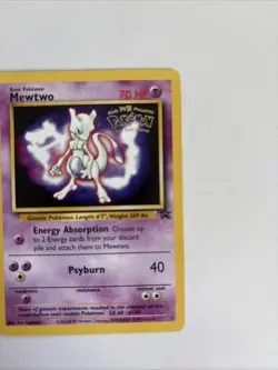 Pokemon TCG Mewtwo Black Star Promo 3 WOTC 1999 WB ‘The First Movie’ Stamp LP - Image 2