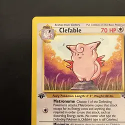 Vintage Pokemon 1st Edition Clefable 17/64 Jungle Non-holo Rare WotC 1999 - Image 2