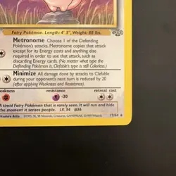 Vintage Pokemon 1st Edition Clefable 17/64 Jungle Non-holo Rare WotC 1999 - Image 4