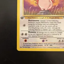 Vintage Pokemon 1st Edition Clefable 17/64 Jungle Non-holo Rare WotC 1999 - Image 5