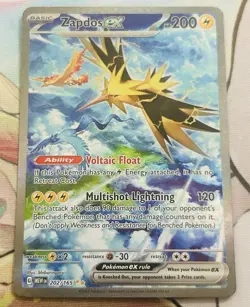 Pokemon - Zapdos ex 202/165 - Scarlet & Violet 151 Special Illustration Rare - Image 1